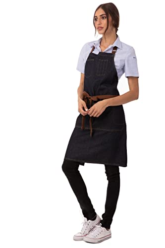 Chef Works AB035 BLK 0 Memphis fartuch na szelkach, czarny, rozmiar uniwersalny, indygo niebieski, jeden Chef Works AB035 BLK 0 Memphis fartuch na szelkach, czarny, rozmiar uniwersalny, indygo niebieski, jeden
