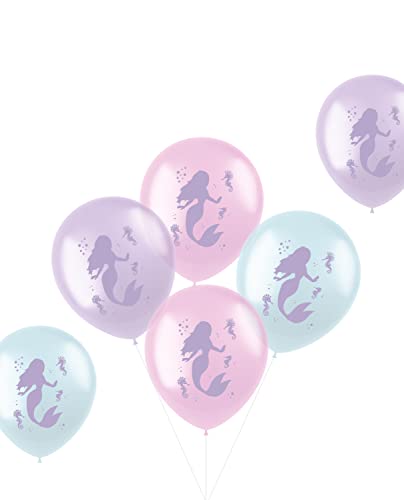 Folat Balony Pastelowe Mermaid Wielokolorowe 33cm 6 sztuk - obrazek 1
