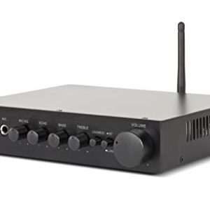 Dynavox ESA 18 MK BT, kompaktowy wzmacniacz stereo, przykręcane terminale przyłączeniowe do głośników, zintegrowana antena BT i wejście mikrofonowe, czarny Dynavox ESA 18 MK BT, kompaktowy wzmacniacz stereo, przykręcane terminale przyłączeniowe do głośników, zintegrowana antena BT i wejście mikrofonowe, czarny
