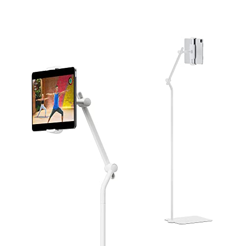 Twelve South HoverBar Tower wielokątny uniwersalny stojak na tablet i iPada do Apple Fitness+, Peloton/stacjonarnych, ćwiczeń innych (biały) - obrazek 1