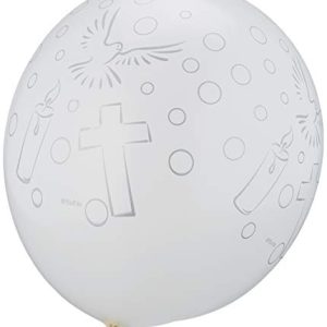 Balony, I Komunia Święta, 12′, białe, 8 sztuk Balony, I Komunia Święta, 12′, białe, 8 sztuk