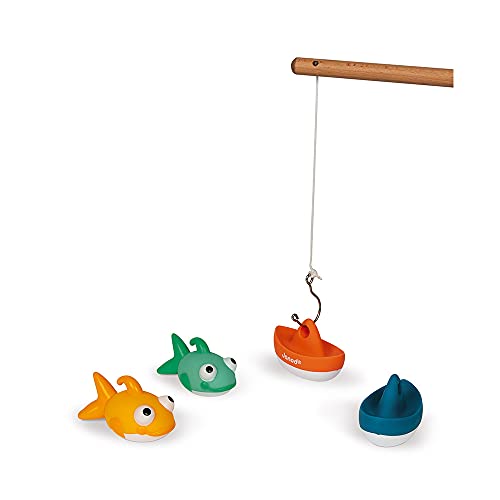 Janod Water Toy Fishing Rod With Boats And Fish Janod Water Toy Fishing Rod With Boats And Fish