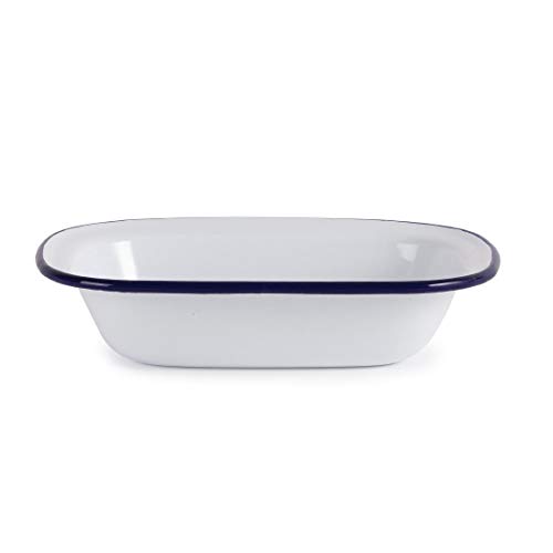 Olympia 23124 emaliowane naczynie do ciasta prostokątne 50 x 180 135 mm pieczenia kuchnia białe - obrazek 1