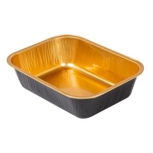 Pojemnik cukierniczy 280 ml Ø 13,5 x 10,2 cm czarny/złoty aluminium 100 un. Pojemnik cukierniczy 280 ml Ø 13,5 x 10,2 cm czarny/złoty aluminium 100 un.