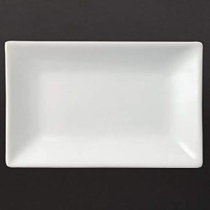6 x Olympia prostokątne talerze do serwowania 200 130 mm porcelanowe białe catering 6 x Olympia prostokątne talerze do serwowania 200 130 mm porcelanowe białe catering
