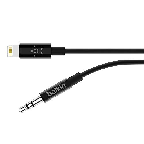 Belkin Audiokabel mit Lightning Connector, 1,8 m/3,5 mm MFi zertifiziertes /AUX Kabel für iPhone 13, 13 Pro, Pro Max, mini, 12, 12 Schwarz Belkin Audiokabel mit Lightning Connector, 1,8 m/3,5 mm MFi zertifiziertes /AUX Kabel für iPhone 13, 13 Pro, Pro Max, mini, 12, 12 Schwarz