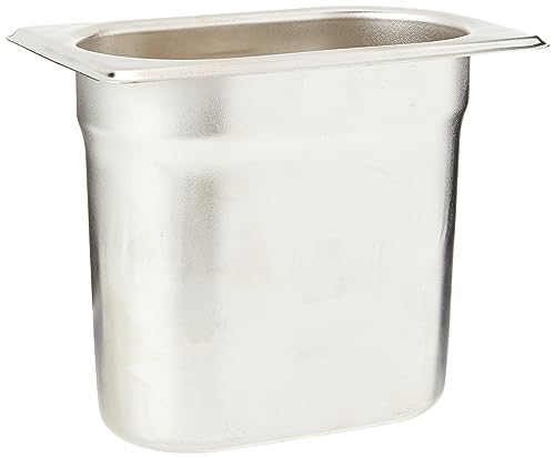 Vogue K826 stal nierdzewna 1/9 patelnia gastronorm 1 l / 150 mm głęboki pojemnik na żywność, srebrny - obrazek 1