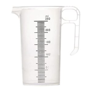 Pro Measures FD324 polipropylenowy dzbanek z miarką, pojemność 250 ml, 59 mm x 73 mm, przezroczysty Pro Measures FD324 polipropylenowy dzbanek z miarką, pojemność 250 ml, 59 mm x 73 mm, przezroczysty
