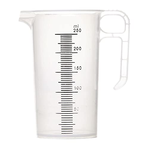 Pro Measures FD324 polipropylenowy dzbanek z miarką, pojemność 250 ml, 59 mm x 73 mm, przezroczysty - obrazek 1