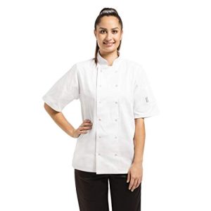 Whites Chefs Odzież A211 S Vegas Chef Jacket, krótki rękaw, biała