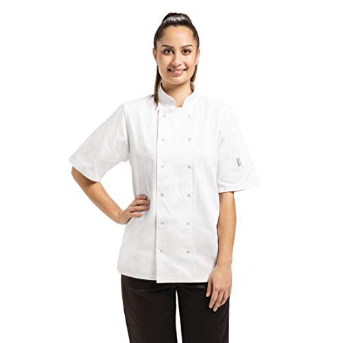 Whites Chefs Odzież A211 S Vegas Chef Jacket, krótki rękaw, biała - obrazek 1