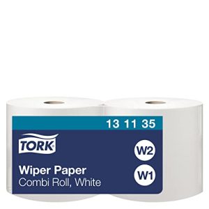 Tork 130040 silne uniwersalne chusteczki papierowe do systemu stojaków podłogowych i uchwytów ściennych, 2 warstwowa rolka papieru w kolorze białym, jakość premium, 1 x 510 m Tork 130040 silne uniwersalne chusteczki papierowe do systemu stojaków podłogowych i uchwytów ściennych, 2 warstwowa rolka papieru w kolorze białym, jakość premium, 1 x 510 m