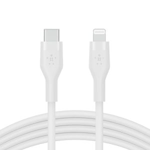Kabel Belkin Boost Charge Flex Silicone MFi USB C do Lightning 1m, biały Kabel Belkin Boost Charge Flex Silicone MFi USB C do Lightning 1m, biały
