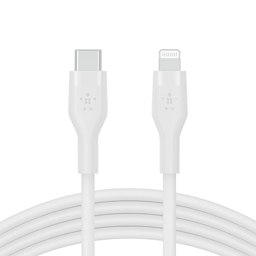 Kabel Belkin Boost Charge Flex Silicone MFi USB C do Lightning 1m, biały - obrazek 1