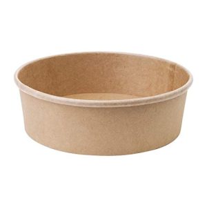Fiesta Green Kompostowalne okrągłe miski do sałatek typu kraft 750 ml / 26 uncji (opakowanie 300 szt.) Fiesta Green Kompostowalne okrągłe miski do sałatek typu kraft 750 ml / 26 uncji (opakowanie 300 szt.)