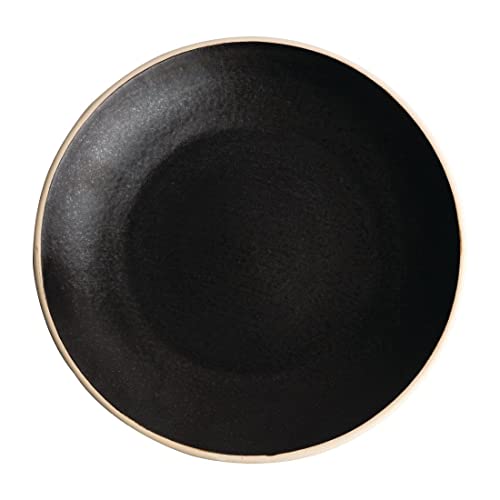 Olympia FA318 Canvas wypukły talerz, czarny, 27 cm, 6 sztuk - obrazek 1