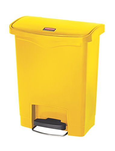 Rubbermaid Commercial Products Slim Jim Step on pojemnik na śmieci z żywicy, przód, 30 l, żółty, 1883573 Rubbermaid Commercial Products Slim Jim Step on pojemnik na śmieci z żywicy, przód, 30 l, żółty, 1883573