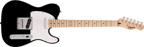 Squier by Fender Sonic Telecaster, gitara elektryczna, podstrunnica klonowa, biała płyta do uderzenia, czarna Squier by Fender Sonic Telecaster, gitara elektryczna, podstrunnica klonowa, biała płyta do uderzenia, czarna