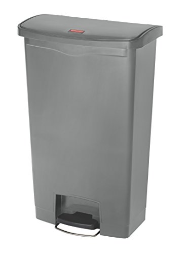Rubbermaid Commercial Products Slim Jim Step on pojemnik na śmieci z żywicy, przód, 68 l, szary, 1883604