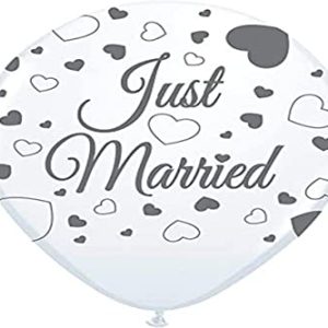 Folat Balony ślubne Just Married 8 sztuk Folat Balony ślubne Just Married 8 sztuk