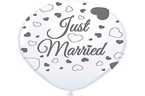 Folat Balony ślubne Just Married 8 sztuk - obrazek 1