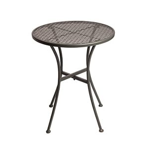 Bolero Stolik bistro wzorzysty szary stal, okrągły, odporny na warunki atmosferyczne, 600 mm Bolero Stolik bistro wzorzysty szary stal, okrągły, odporny na warunki atmosferyczne, 600 mm