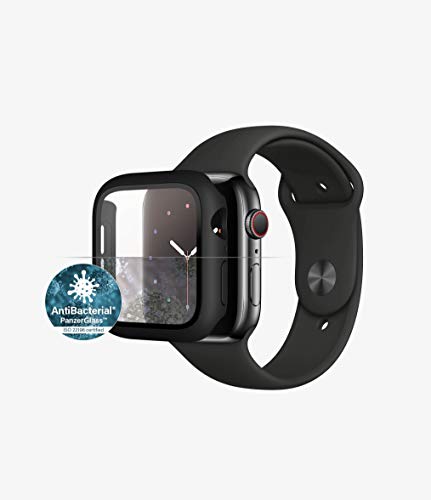 Szkło antybakteryjne + etui Panzerglass Full Body Apple Watch SE / 2022 6 5 4, 44mm, czarna ramka - obrazek 1