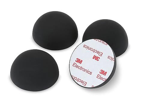 Dynavox Amortyzator silikonowy ED50 zestaw 4 szt., uniwersalne nóżki pochłaniające do urządzeń HiFi, głośników, wzmacniaczy i gramofonów, amortyzatory rezonansowe z powierzchnią klejącą 3M, kolor