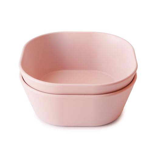 Mushie Miseczki dla Dzieci Kwadratowe 2-pak Blush - obrazek 1