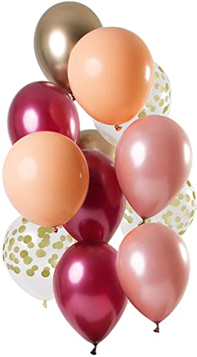 Folat Rich Ruby 30cm 12 sztuk Balony lateksowe nadają się do dekoracji imprezowych, 69375, Red combo Folat Rich Ruby 30cm 12 sztuk Balony lateksowe nadają się do dekoracji imprezowych, 69375, Red combo