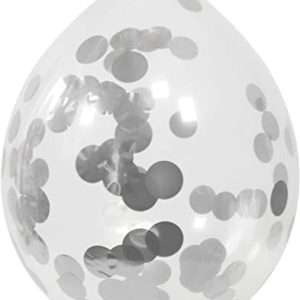 Balony, konfetti, 12′, srebrne, 4 sztuki Balony, konfetti, 12′, srebrne, 4 sztuki