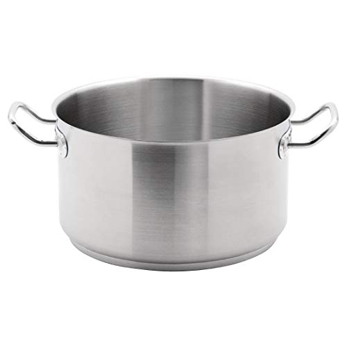 Vogue Stewpan ze stali nierdzewnej 9,5 l / 280 mm Heavy Duty indukcyjna - obrazek 1