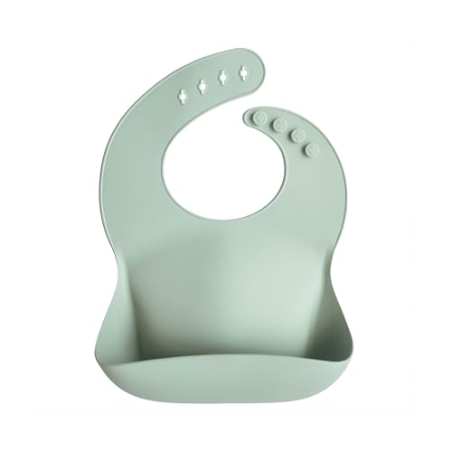 Mushie Śliniak Silikonowy Cambridge Blue - obrazek 1