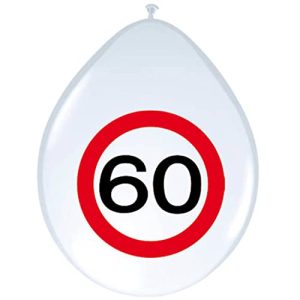 Balony, 60. Urodziny, białe, 12′, 8 sztuk Balony, 60. Urodziny, białe, 12′, 8 sztuk
