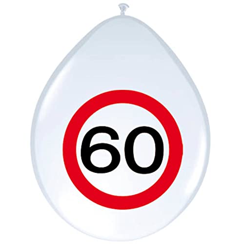 Balony, 60. Urodziny, białe, 12