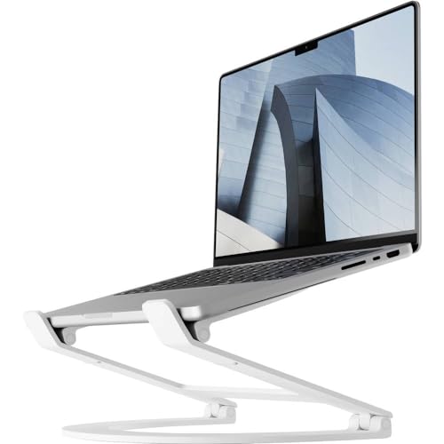 Twelve South TS 2202 Curve Flex Ergonomiczny aluminiowy stojak na laptopa/MacBooka, pasuje do 2547 cali, składa się płasko dla przenośności etui podróżne w zestawie, matowa biel Twelve South TS 2202 Curve Flex Ergonomiczny aluminiowy stojak na laptopa/MacBooka, pasuje do 2547 cali, składa się płasko dla przenośności etui podróżne w zestawie, matowa biel