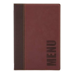 Securit Modny zakres A5 uchwyt na menu z 1 podwójną wkładką, czerwone wino Securit Modny zakres A5 uchwyt na menu z 1 podwójną wkładką, czerwone wino