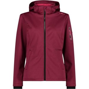CMP damska kurtka Softshell melanżowa z odpinanym kapturem, Anemone Mel, 48