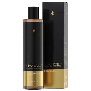 Micelarny szampon do włosów z płynnym jedwabiem Nanoil Liquid Silk Micellar Shampoo 300ml wygładzenie, jedwabiście miękkie i gładkie włosy, czysta skóra głowy