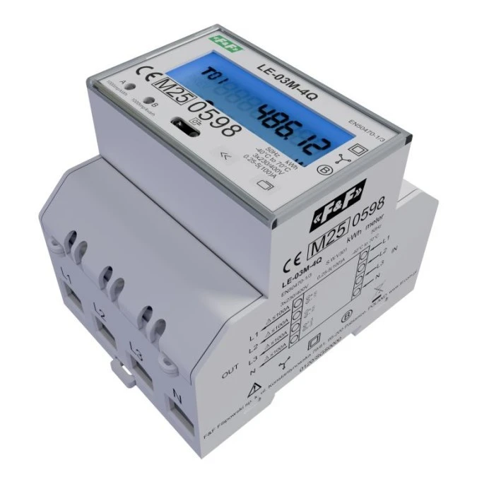 Licznik energii elektrycznej 3‑fazowy 2‑kierunkowy 4‑kwadrantowy LE‑03M‑4Q - obrazek 3
