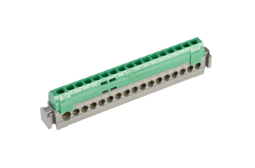 Listwa przyłączeniowa 17‑otworów zielona IP2xZ17 004835 - obrazek 2