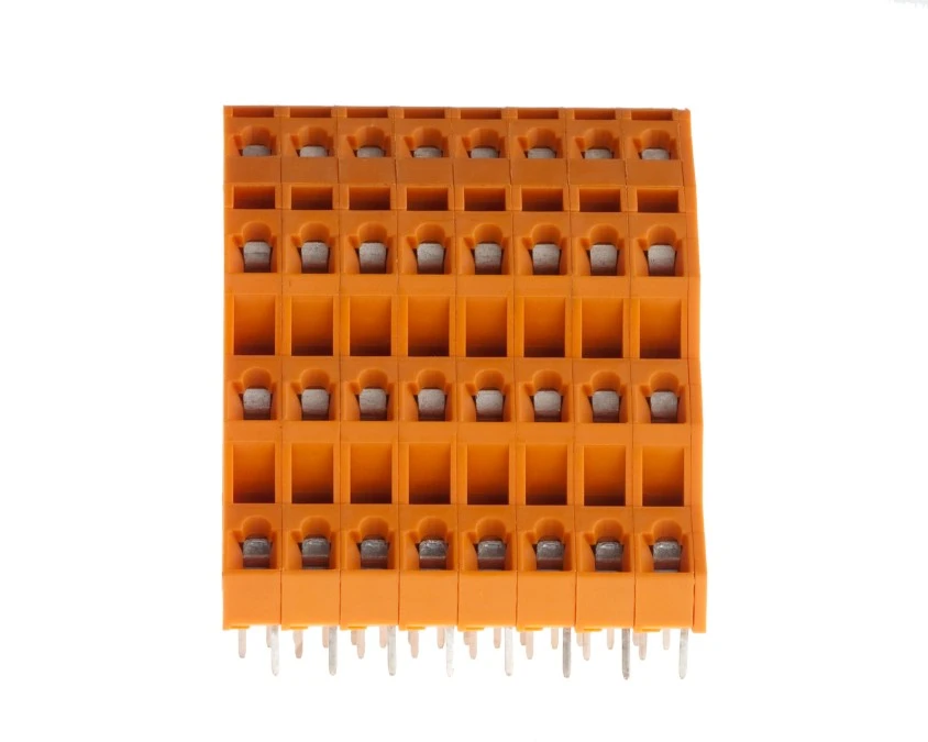 Listwa zaciskowa do płytek drukowanych 4‑piętrowa raster 5,08mm pomarańczowa 738‑408 /18szt./ - obrazek 1