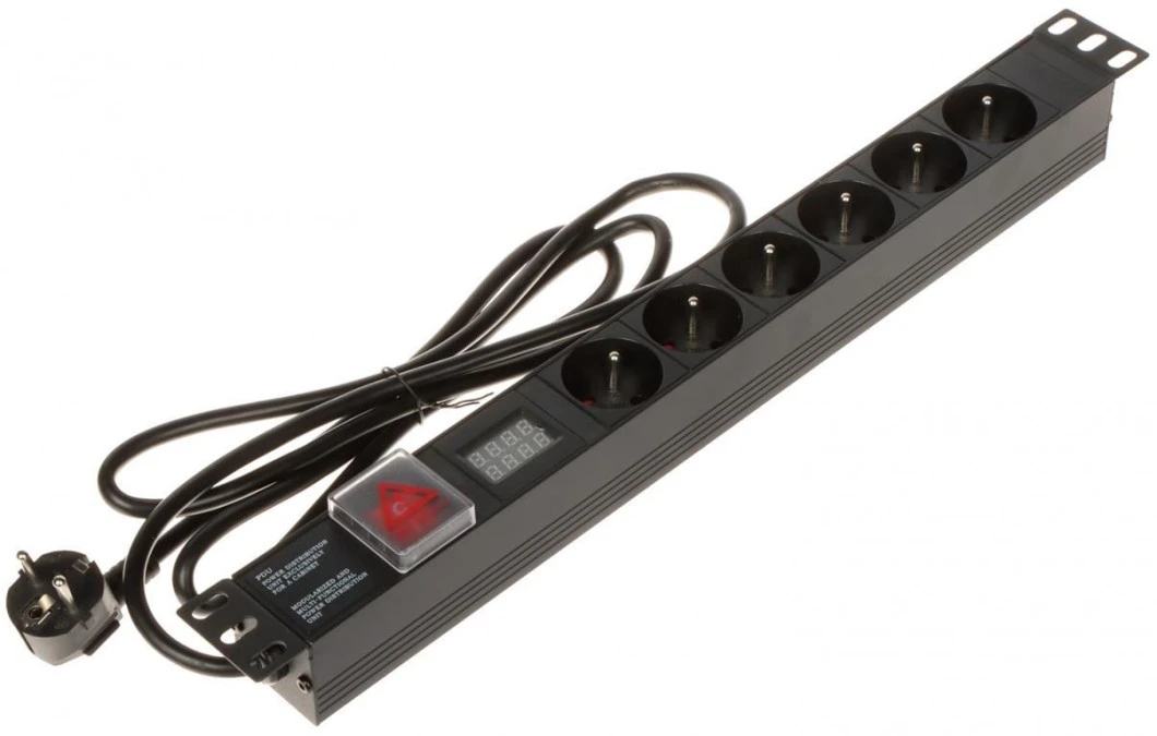 Listwa zasilająca do szaf RACK 19cali PD‑6/R‑VA - obrazek 1
