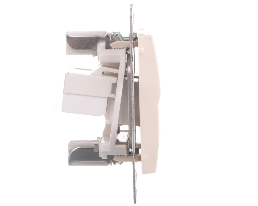 LOGI Gniazdo teleinformatyczne (RJ45 Cat 6+RJ11) Kremowy 25172 - obrazek 3