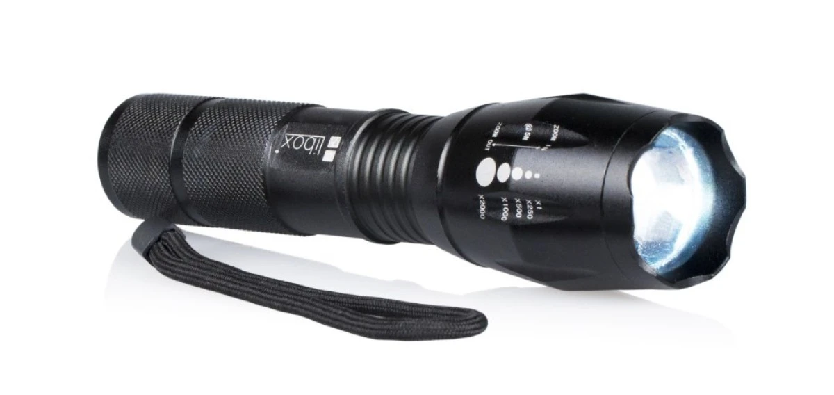 Latarka taktyczna LED T6 1000lm z zoomem LB0110 LIBOX - obrazek 1