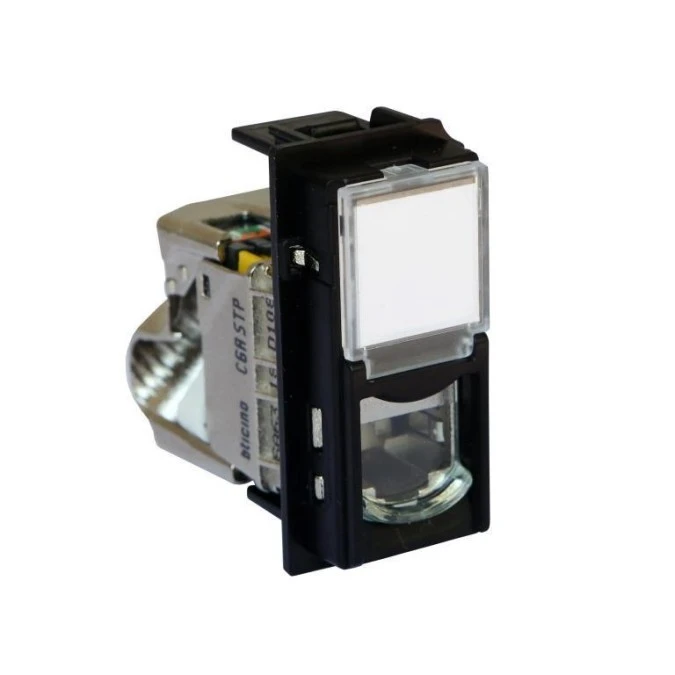 LIVING NOW gniazdo RJ45 STP kat.6a 1mod. czarny KG4279C6AS - obrazek 1