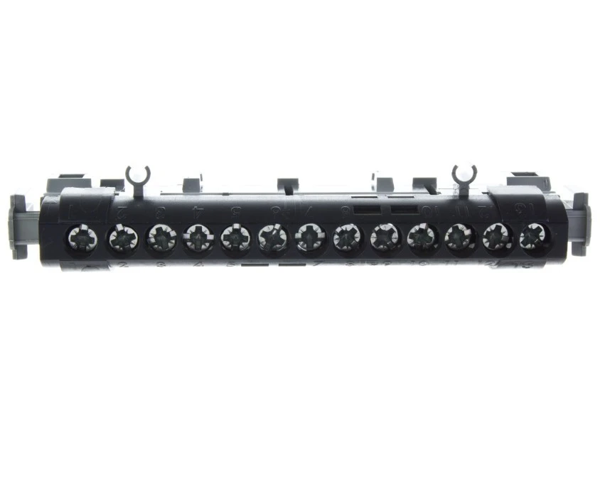 Listwa przyłączowa 13‑otworów czarna IP2x C13 1x6‑25+12x1,5‑16mm2 004854 - obrazek 1