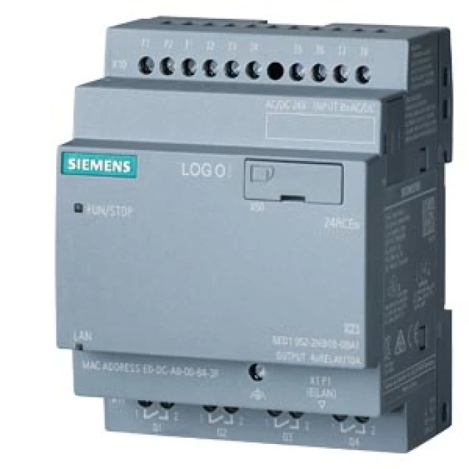 LOGO! 8.3 24RCEO, MODUŁ LOGICZNY Z ETHERNETEM I BEZ WYŚWIETLACZA, LOGOWANIE DANYCH NA KARTACH MICRO SD, WBUDOWANY WEB SERWER - obrazek 1