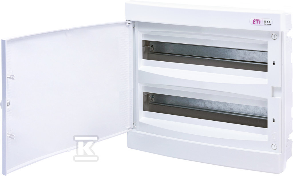 Rozdzielnica podtynkowa 2x18 modułów IP 40 drzwi białe ECM 2x18PO-s 001101088 - obrazek 1