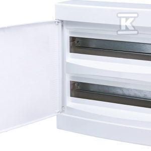 Rozdzielnica natynkowa 2×18 modułów IP40 drzwi białe ECT 2x18PO-s 001101086 Rozdzielnica natynkowa 2×18 modułów IP40 drzwi białe ECT 2x18PO-s 001101086